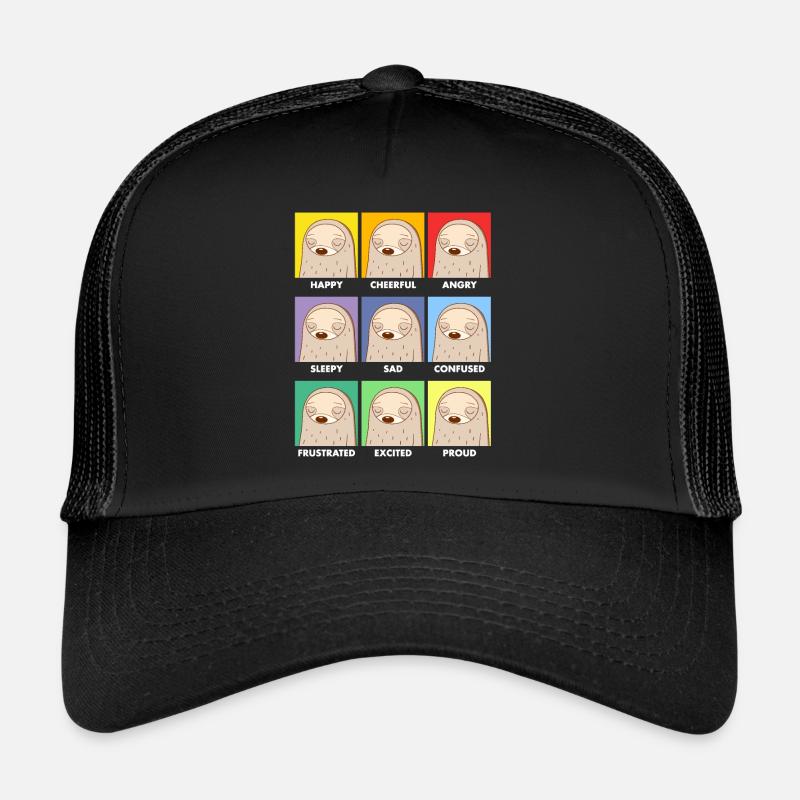 Lazy Faces COLORE DARK - Trucker Cap - black/black