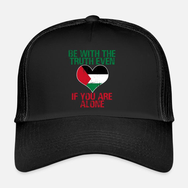 Palestine - Casquette trucker  - noir/noir