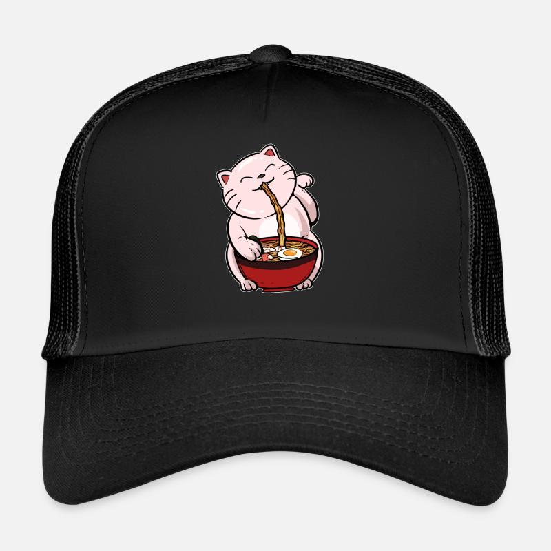 Chat ramen kawaii Casquette trucker 