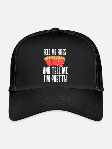 Frites Frites Pommfritz Frites Snack Frites - Casquette trucker  - noir/noir - Devant