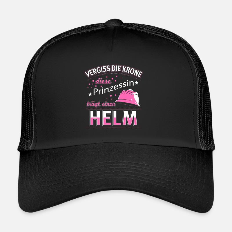 Bauleiter Baustelle Straßenbauer Geschenk - Trucker Cap - Schwarz/Schwarz