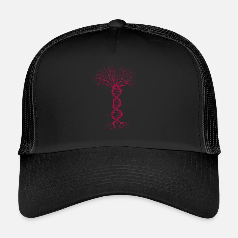 DNA Gene Genetik Biologie DNS Baum Lebensbaum - Trucker Cap - Schwarz/Schwarz