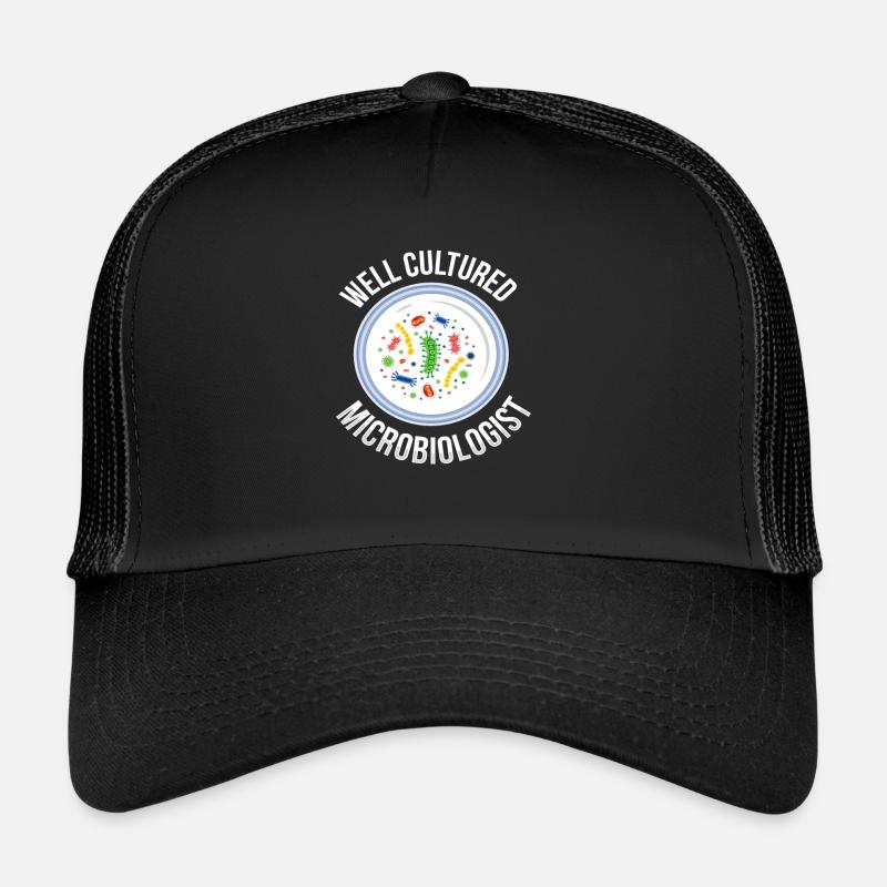 Well Cultured Microbiologist Bakterien Biologe - Trucker Cap - Schwarz/Schwarz
