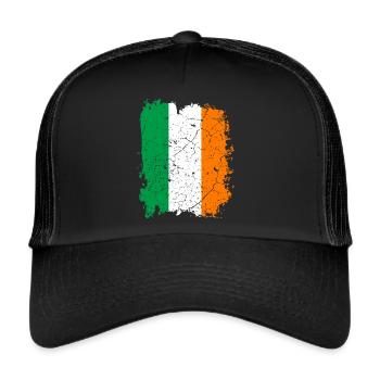 Drapeau irlandais - Casquette trucker  - noir/noir - Devant