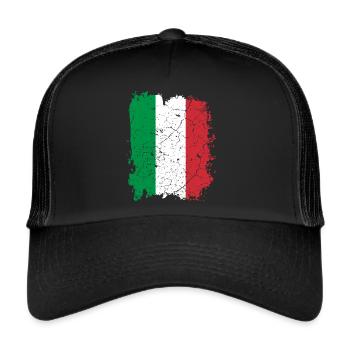 Italy flag - Trucker Cap - black/black - Front