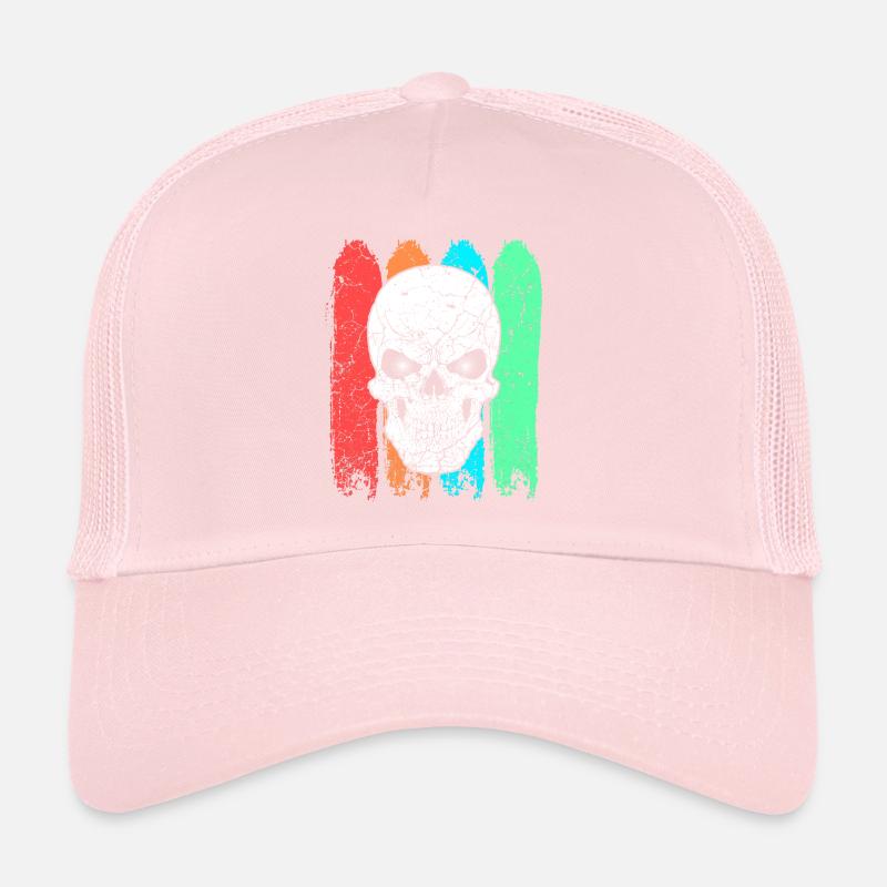 Crâne coloré de couleur Casquette trucker 