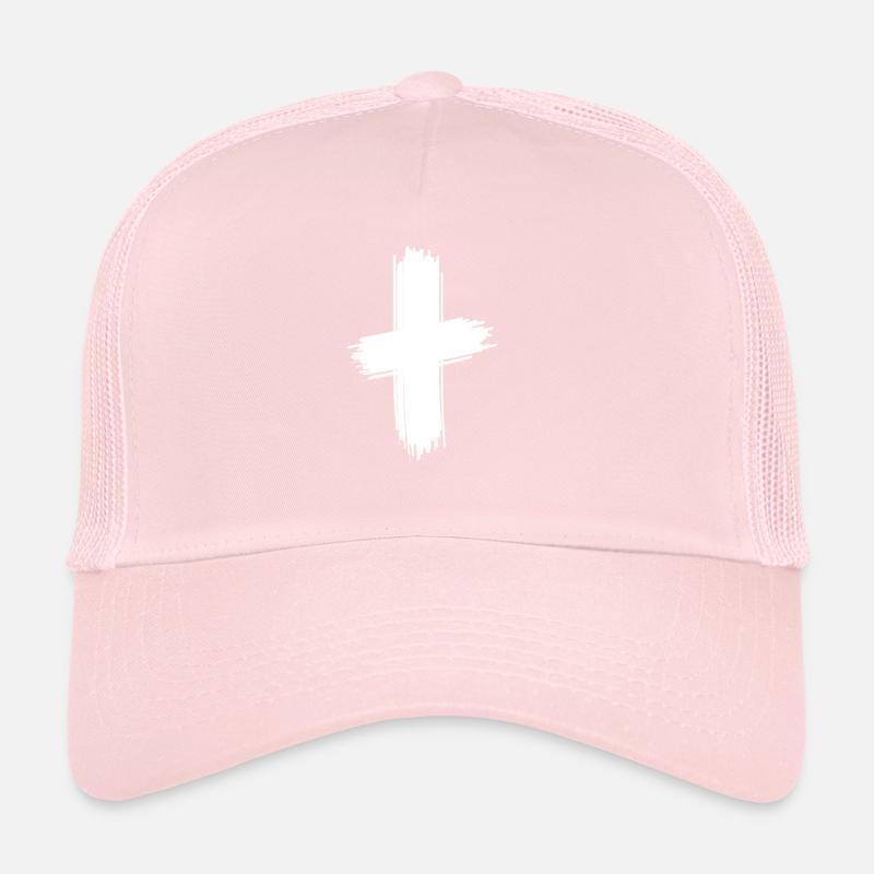 White cross gift art Trucker Cap