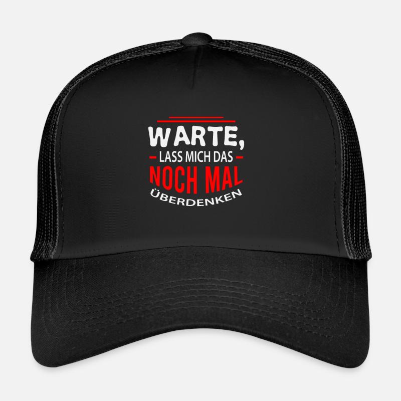 Warte - Trucker Cap - Schwarz/Schwarz