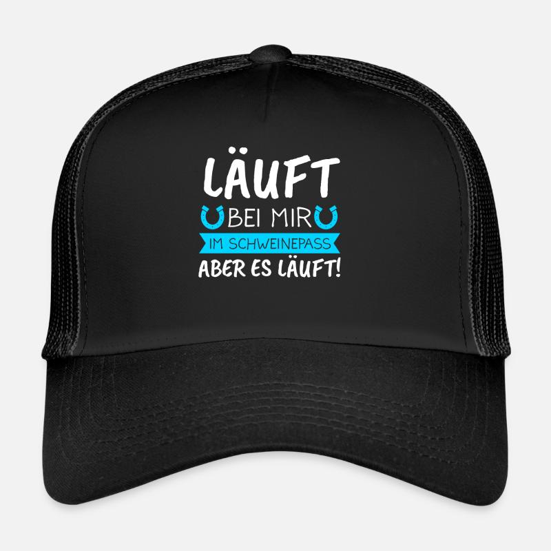 Islandpferde Isländer Isi Geschenk - Trucker Cap - Schwarz/Schwarz