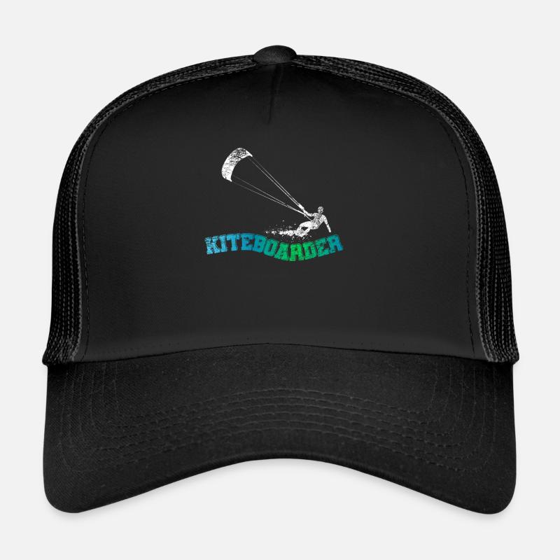 Planche de kitesurf Kitesurf - Casquette trucker  - noir/noir