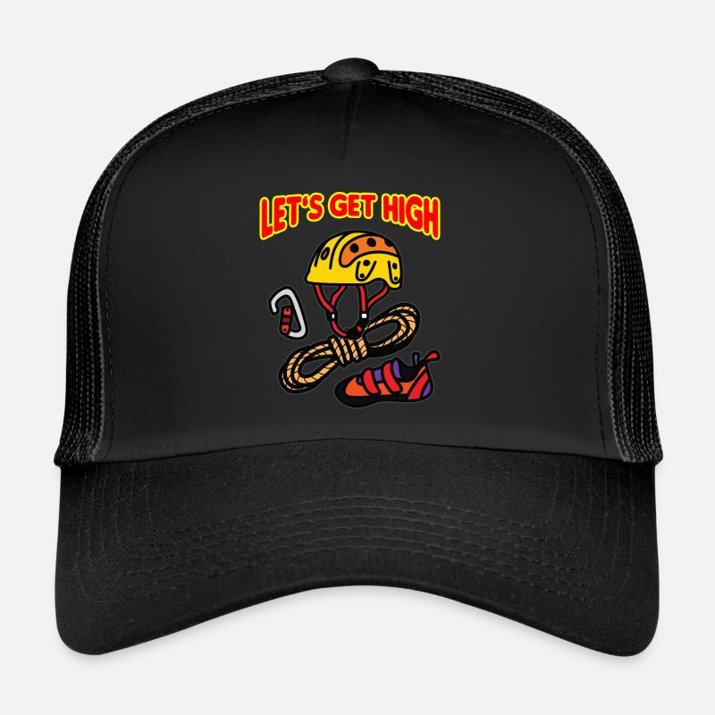 LETS GET HIGH Climbing Trucker Cap