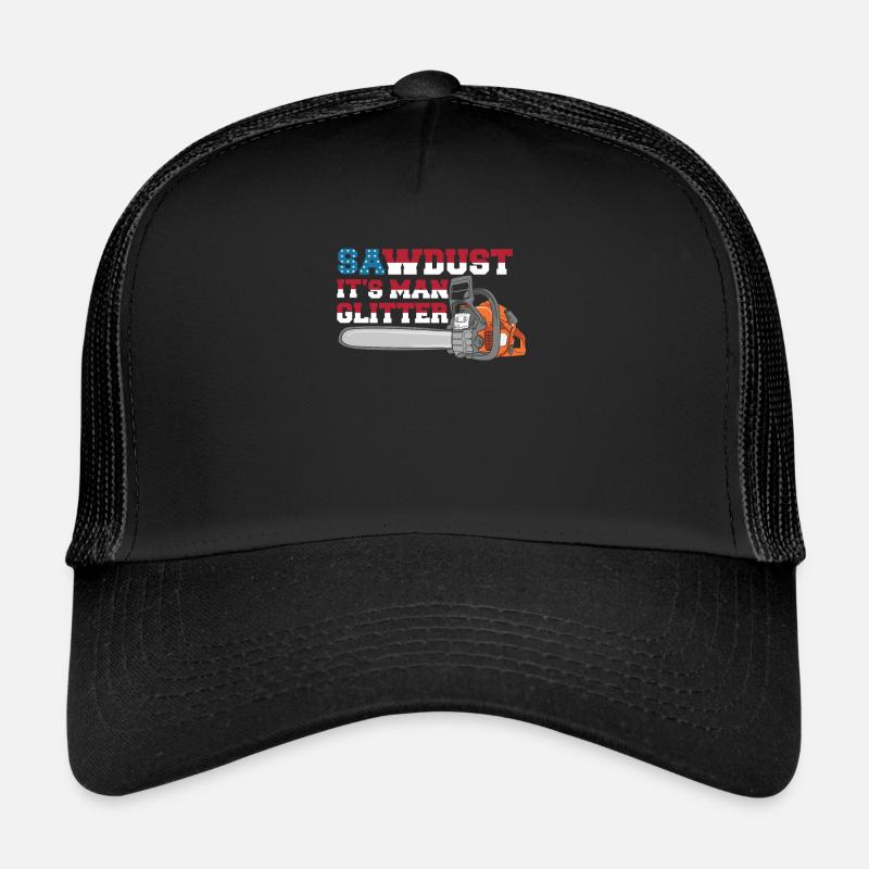La sciure de bois des États-Unis est une scie de bûcheron à paillettes pour hommes Casquette trucker 