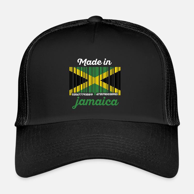 Drapeau Jamaïque code à barres Casquette trucker 