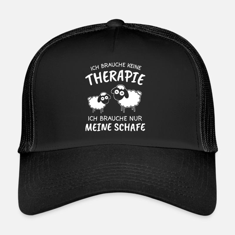 Schaf Schafe Hirte Geschenk - Trucker Cap - Schwarz/Schwarz