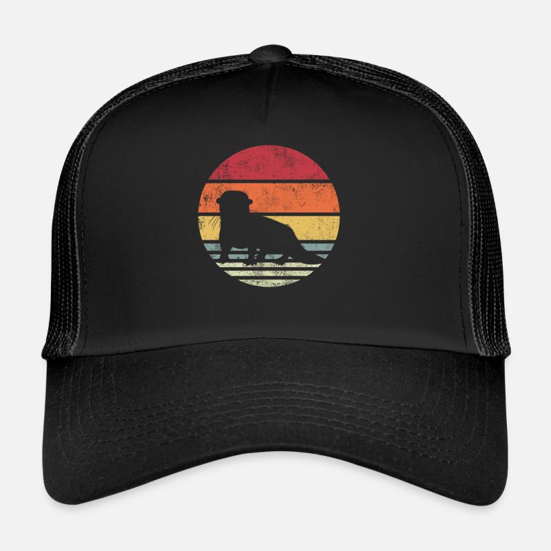 Otter Retro - Trucker Cap - Schwarz/Schwarz