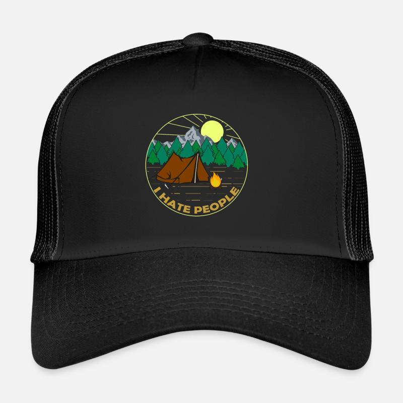 Camping Randonnée Je déteste les gens Casquette trucker 