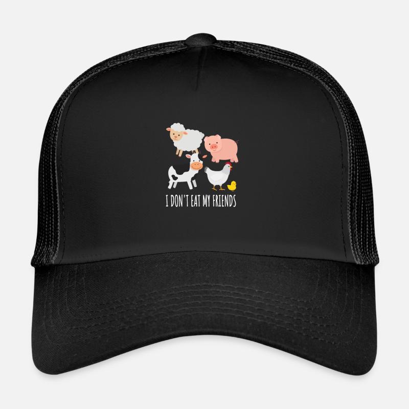 Vegetarier - Trucker Cap - Schwarz/Schwarz