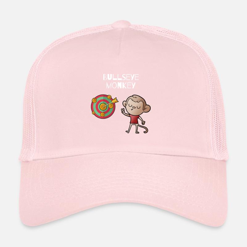 Singe Bullseye - singe effronté sur un jeu de fléchettes Casquette trucker 