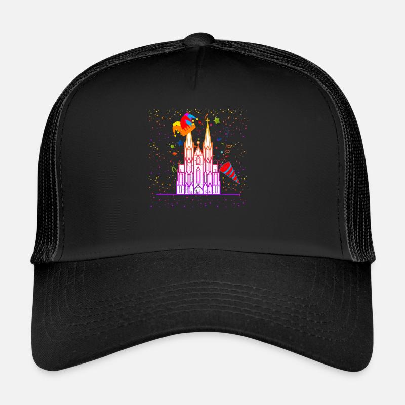 Köln Karneval - Trucker Cap - Schwarz/Schwarz