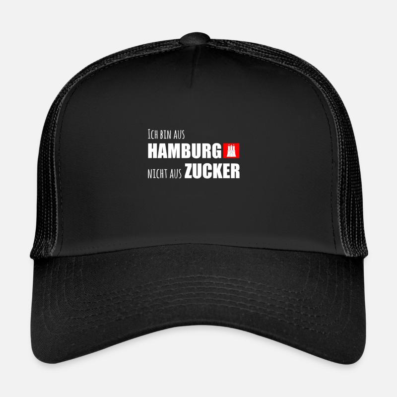 Ich bin aus Hamburg - Trucker Cap - Schwarz/Schwarz