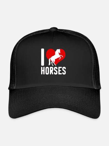 Rider rider rider sayings love - Trucker Cap - black/black - Front
