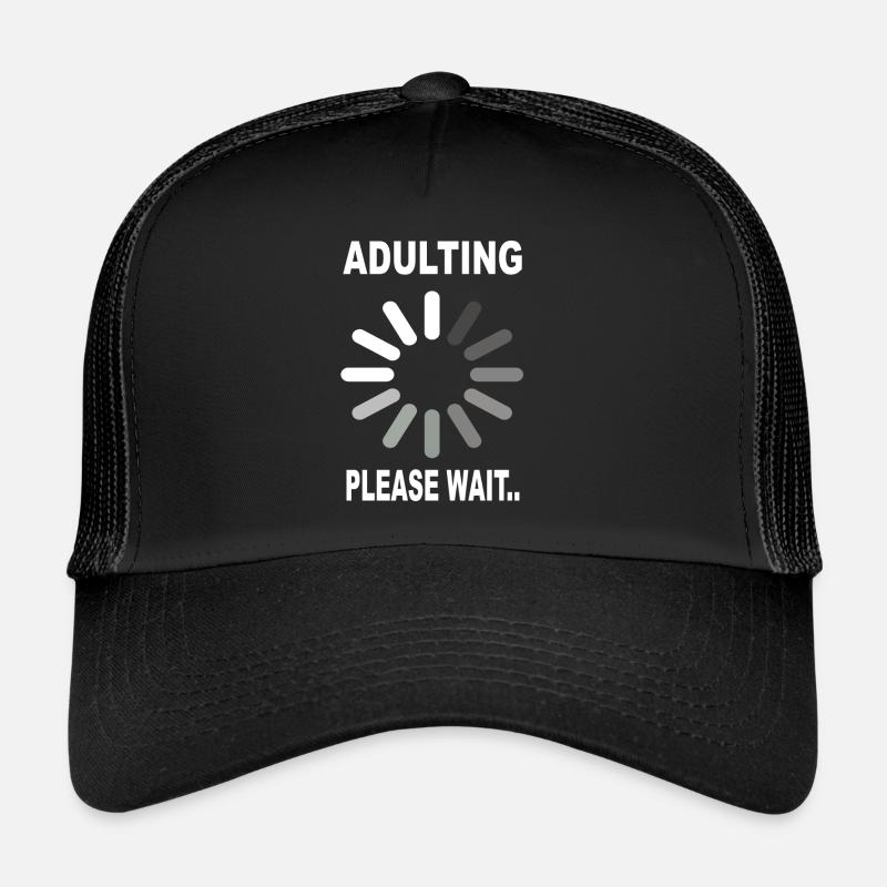 18th birthday - Trucker Cap - black/black
