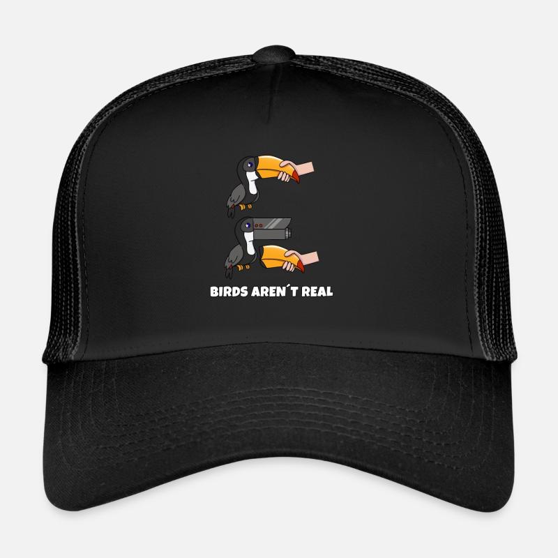 Birds Aren't Real - Trucker Cap - Schwarz/Schwarz