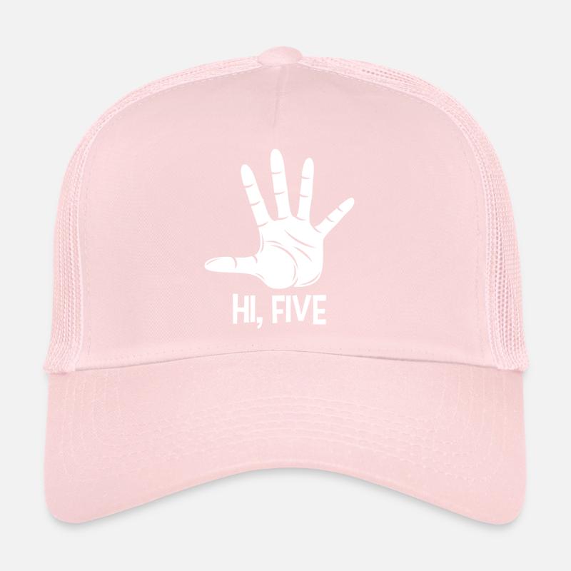 Salut cinq, haute cinq geste de la main 5 cinq cadeau Casquette trucker 