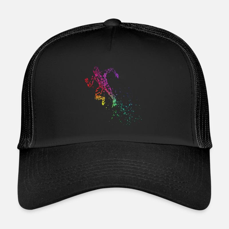 Leichtathletik Start Sprint Sprinter - Trucker Cap - Schwarz/Schwarz