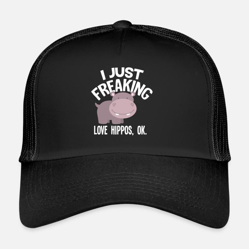 hippopotame - Casquette trucker - noir/noir