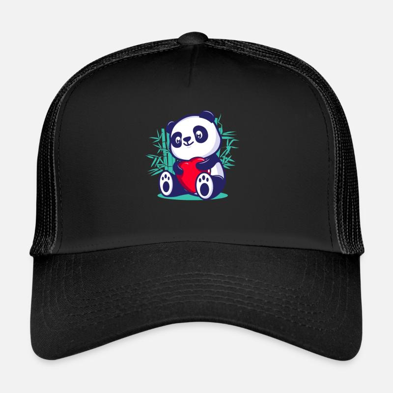 süßer Panda Herz Kawaii romantisch Valentinestag Trucker Cap