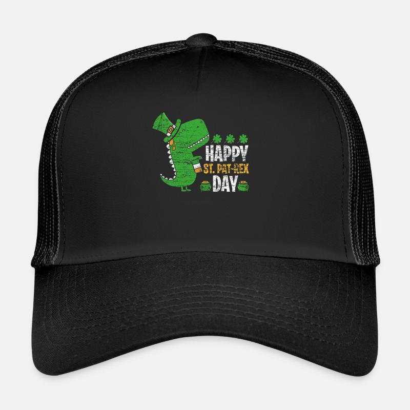 Saint Patricks T-Rex - Casquette trucker  - noir/noir