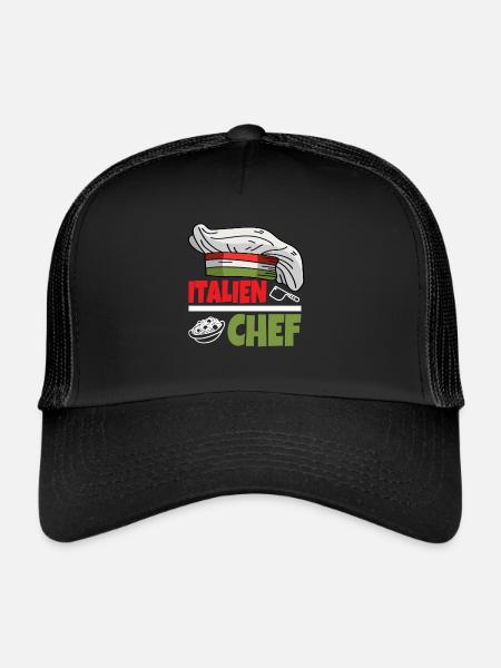 Italien Koch - Trucker Cap - Schwarz/Schwarz
