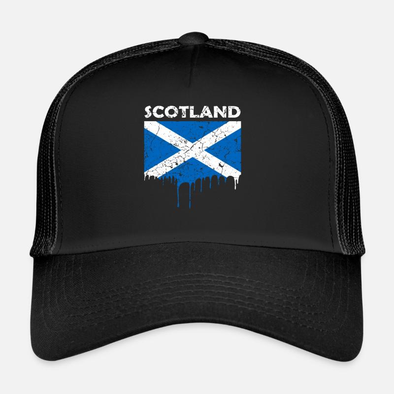 Scotland flag - Trucker Cap - black/black