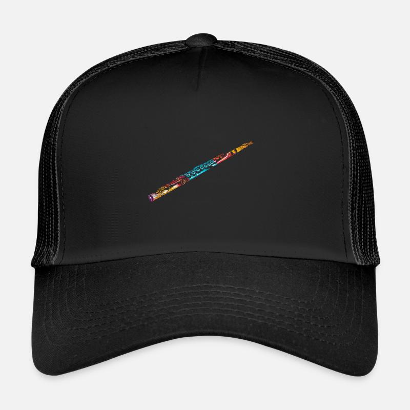 Western Konzertflöten Geschenk - Trucker Cap - Schwarz/Schwarz