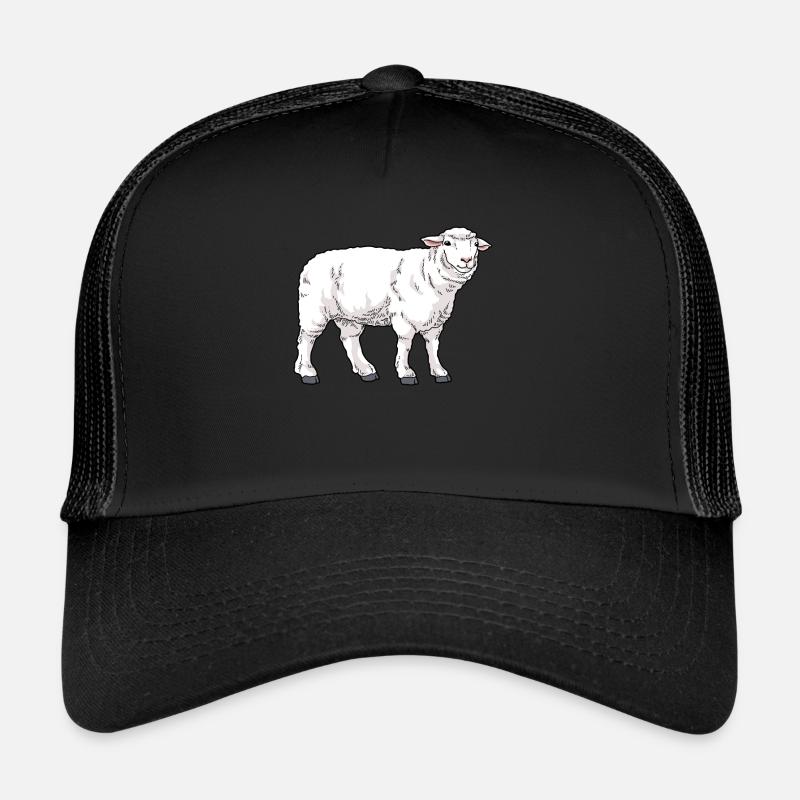 Moutons domestiques dessinés Casquette trucker 