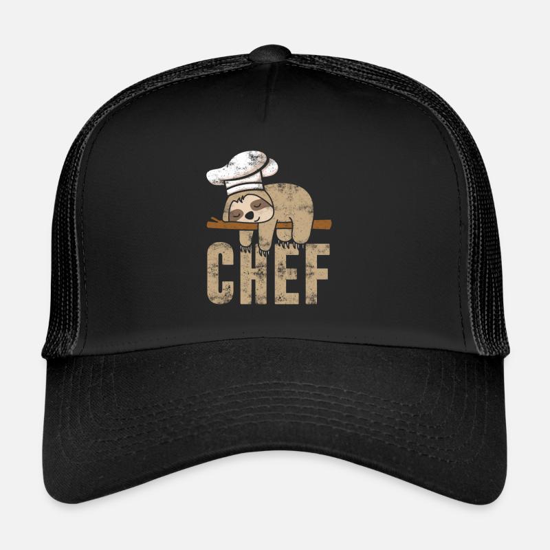 Faultier Chef Kochen Küche Backen Geschenk Trucker Cap