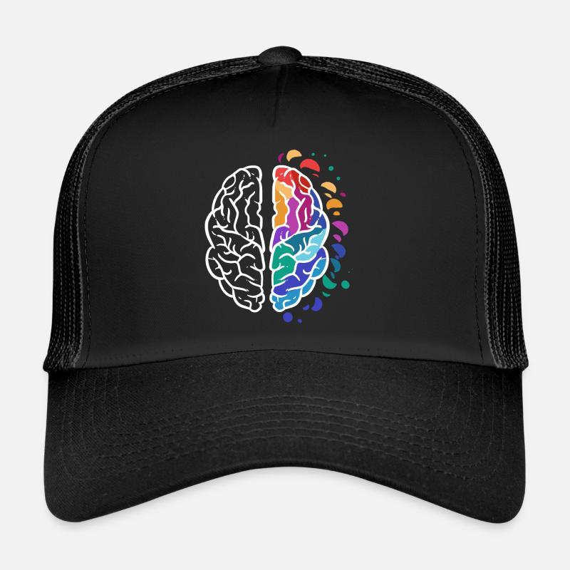 Gehirn - Trucker Cap - Schwarz/Schwarz