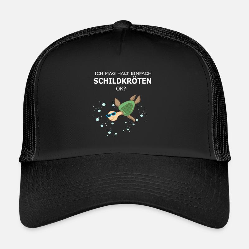 Schildkröte - Trucker Cap - Schwarz/Schwarz