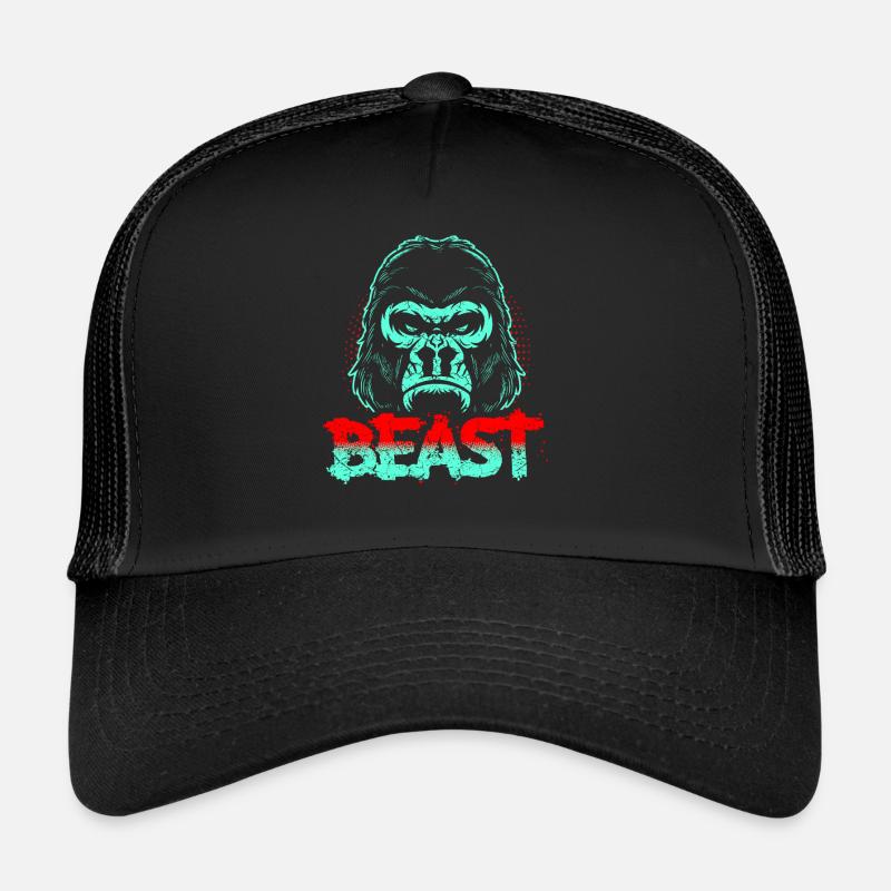Gorilla Gym Beast - Casquette trucker  - noir/noir
