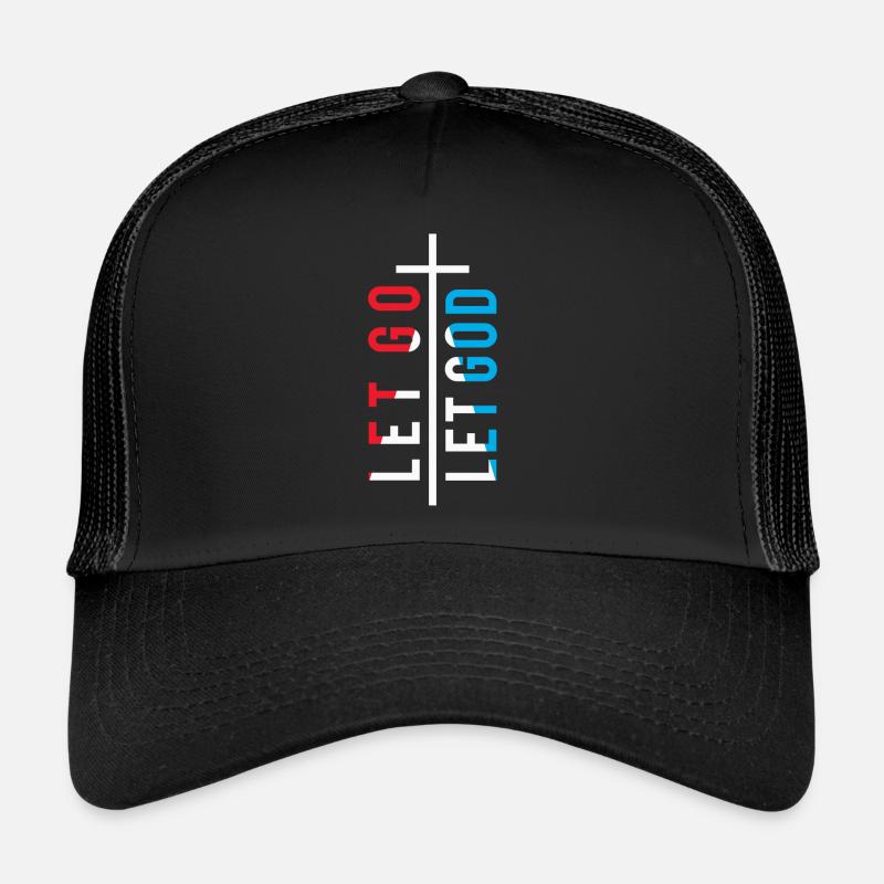 Croix - chrétienne - Casquette trucker  - noir/noir