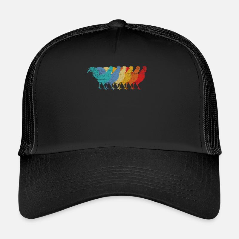 Huhn Hühner - Trucker Cap - Schwarz/Schwarz