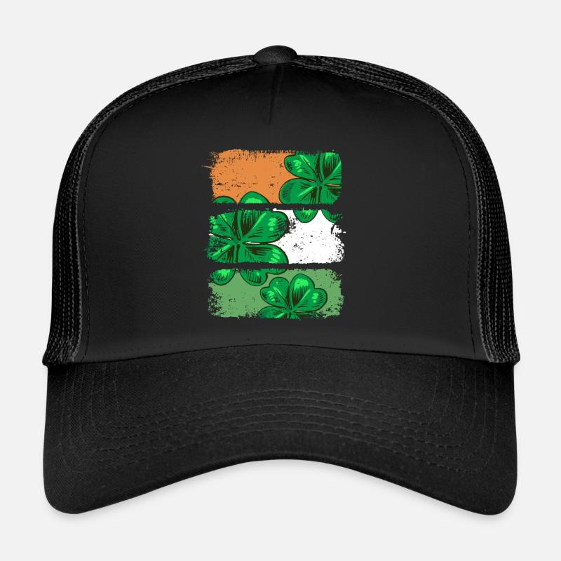 St Patricks Day Irlande drapeau cadeau trèfle Casquette trucker 