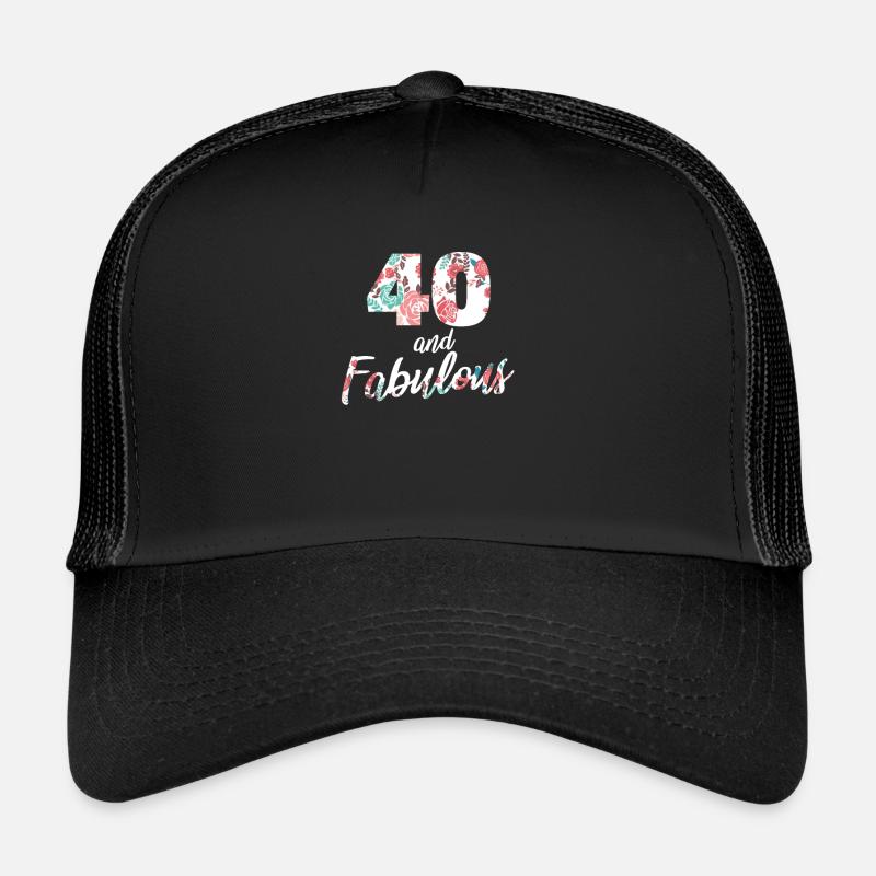 40th birthday - Trucker Cap - black/black