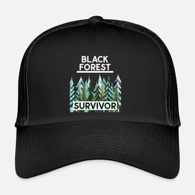 Survivant de la Forêt-Noire, Nature, Forêt, Baignade Casquette trucker 