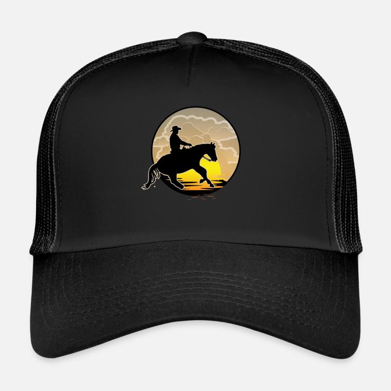 Western riding - Trucker Cap - black/black