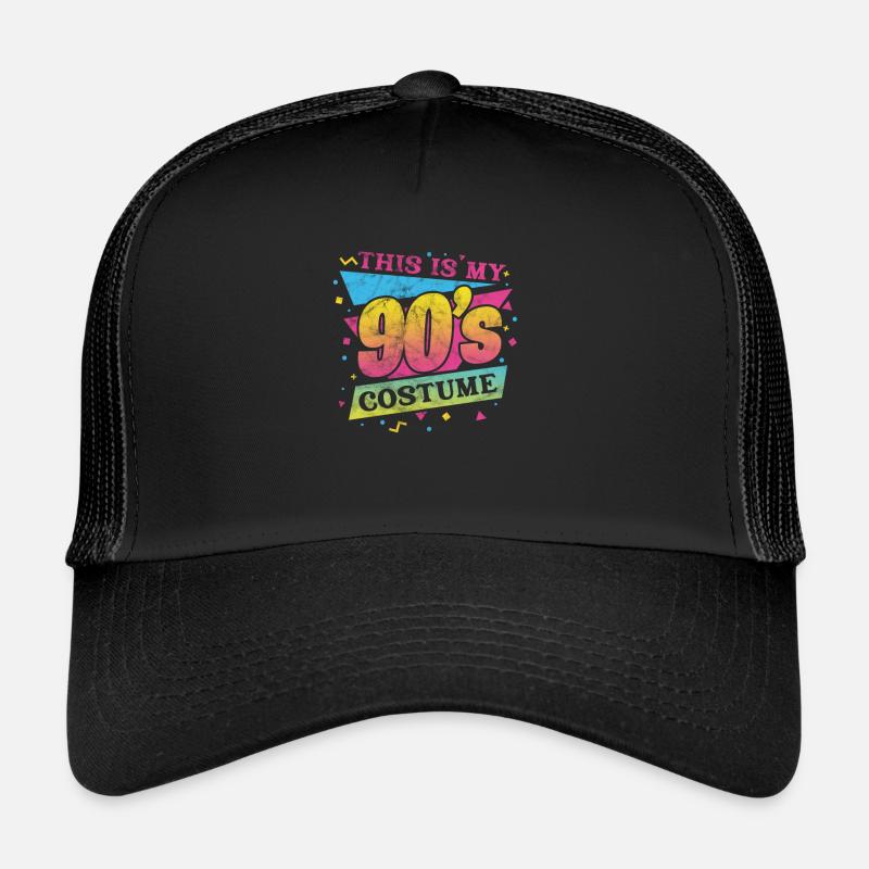 90er Jahre - Trucker Cap - Schwarz/Schwarz