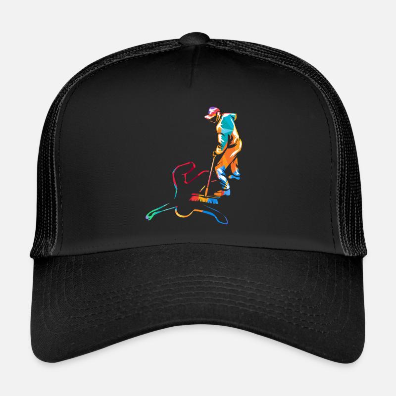 Tatortreiniger Geschenk - Trucker Cap - Schwarz/Schwarz