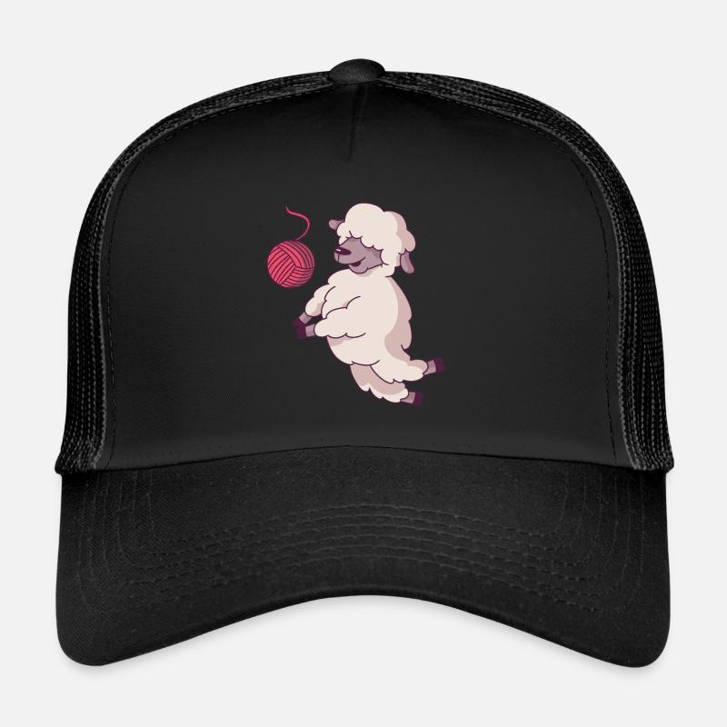 Volleyball Sheep Funny Humor Dredging Flatbed Trucker Cap