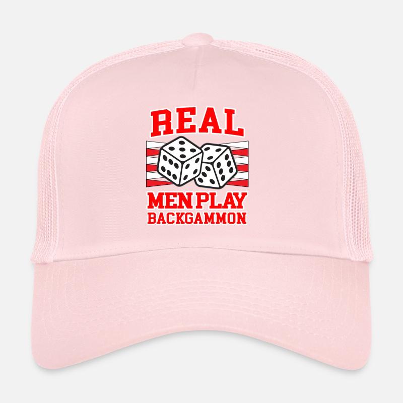 REAL MEN PLAY BACKGAMMON humour de jeu de plateau Casquette trucker 